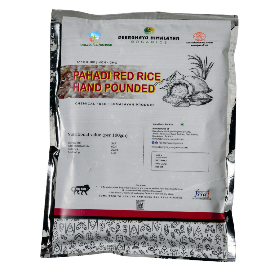 Hand Pounded Rice Chart Himalayan Red Rice (Hand Pounded) – Deerghayu Organics